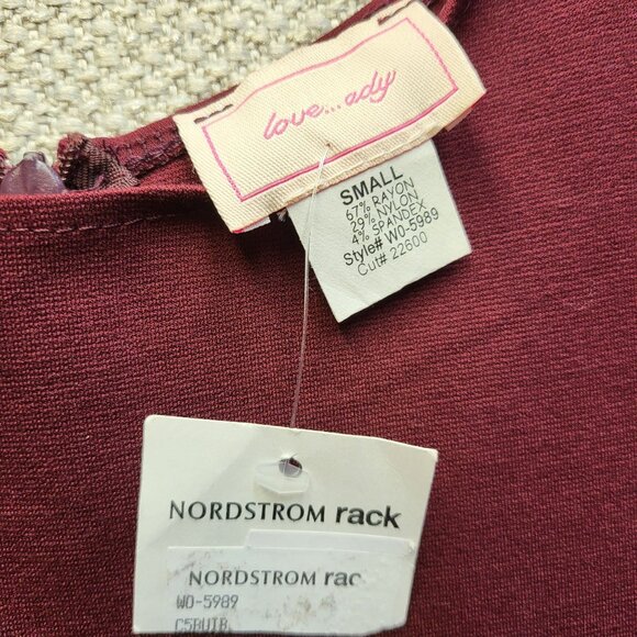 Love...Ady Womens Cranberry Midi Dress Cap Sleeves Fit & Flare Size Small NWT - Picture 4 of 11